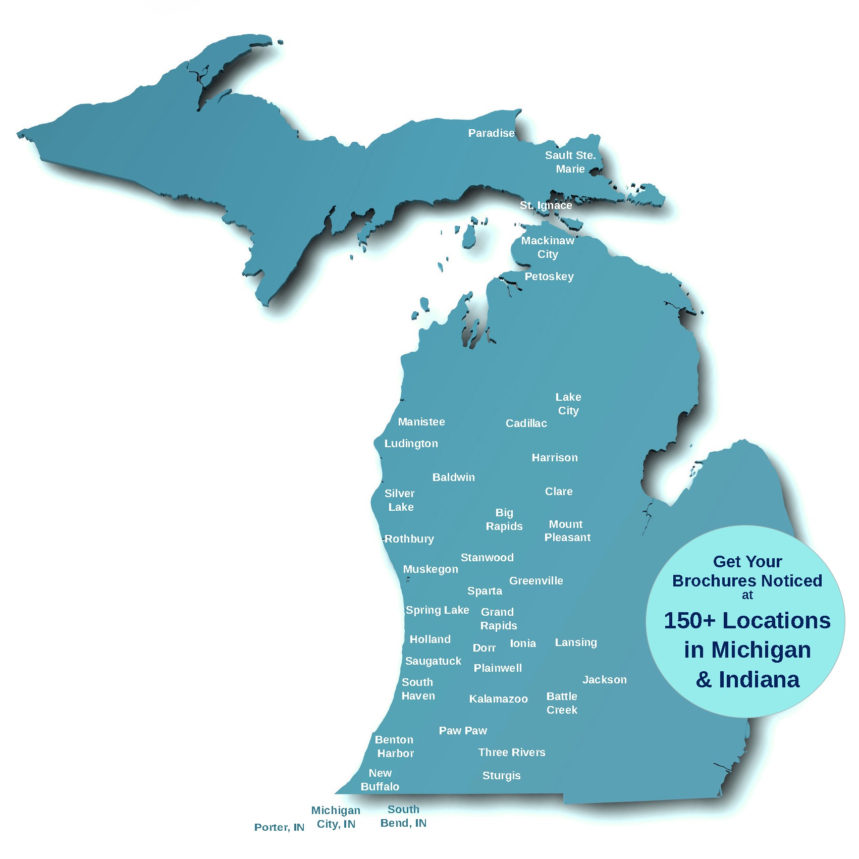 Michigan Brochure Service has Travel and Tourist Brochure Racks in Michigan and North Indiana - MichiganBrochureService.com 
